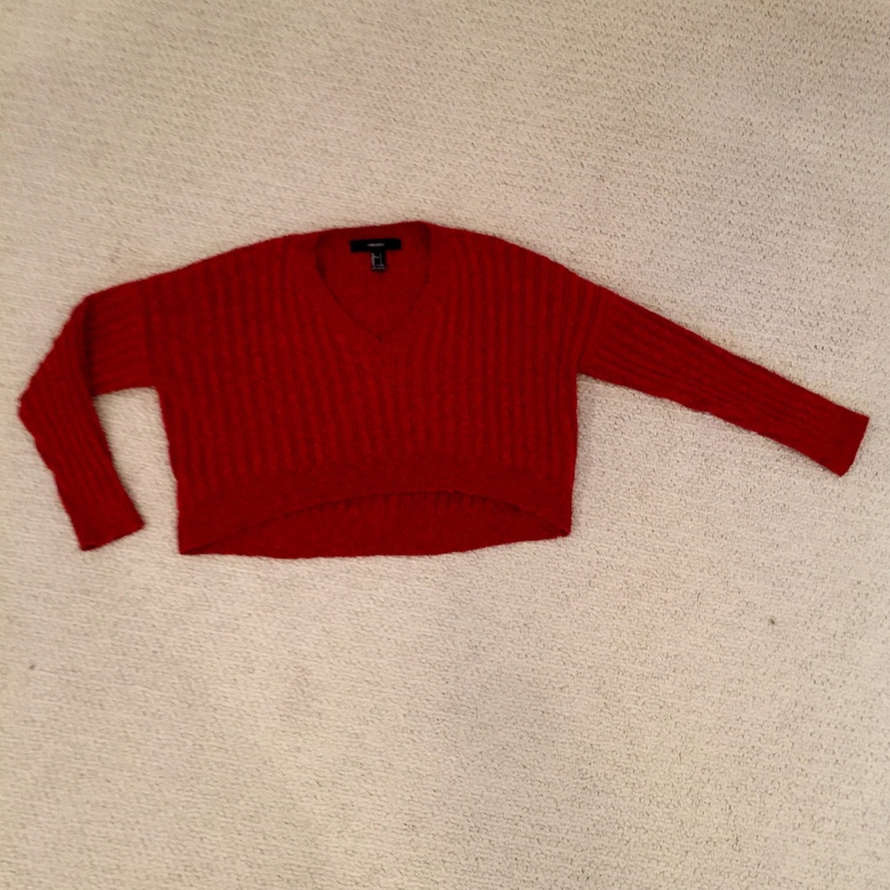 Rust orange/red cropped sweater